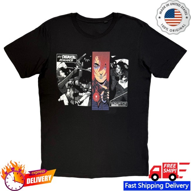 Official My Chemical Romance 'Fabulous Killjoys' (Black) T-Shirt